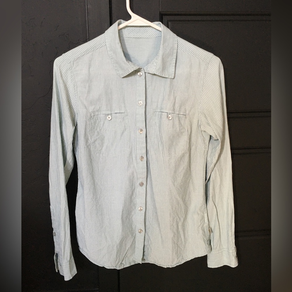 Horny Toad Sun Striped Button Down Long Sleeve Shirt XS